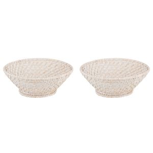 2x Ladelle Whitehaven Woven Round Taper Bowl Handmade Classic Design Kitchenware