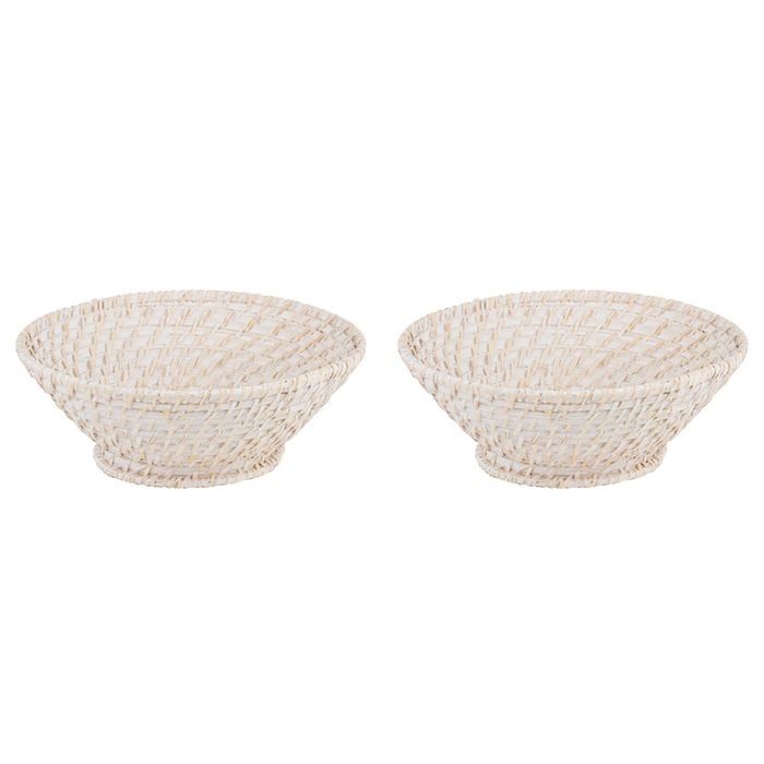 2x Ladelle Whitehaven Woven Round Taper Bowl Handmade Classic Design Kitchenware