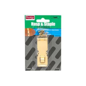 Prestige 25 x 73mm Solid Brass Hasp And Staple