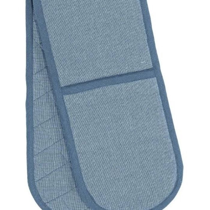 Ladelle Eco Recycled Blue Heat Protection Double Kitchen Oven Mitt