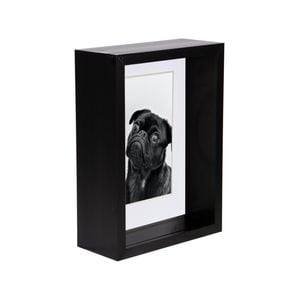 Nicola Spring 5" x 7" Black 3D Deep Box Photo Frame - 4" x 6" Mount