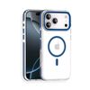 For Apple iPhone 18 Pro /17 Pro Magsafe Magnetic Back Case Shockproof Protective Clear Cover (Blue)