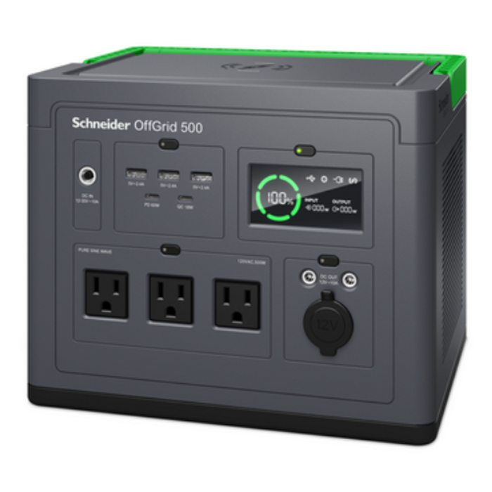Apc Offgrid 500 Portable Power Station – 517wh, 120v – Usb-a/c, Wireless Charging, Lcd Display