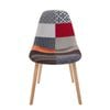 SK Designer Living | Replica Eames DSW Hal Inspired Chair | Fabric & Natural - Multicoloured V2