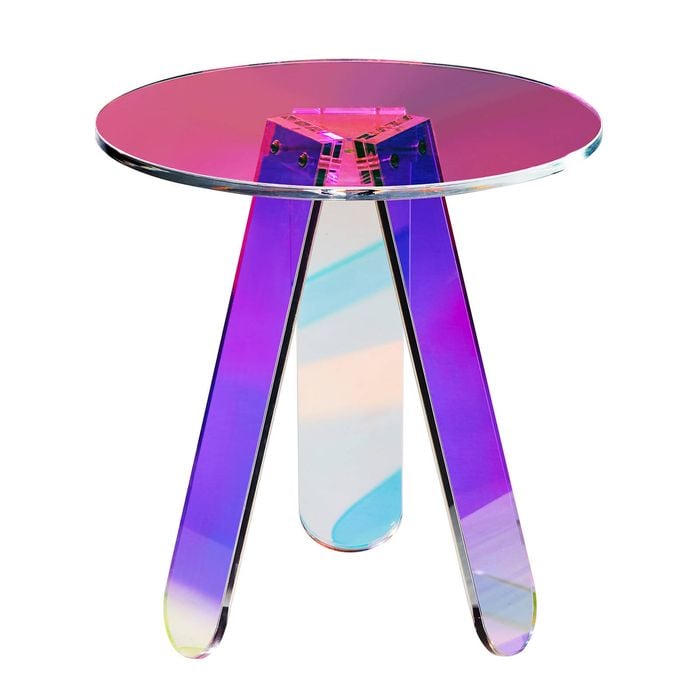 Vevor Iridescent Acrylic End Side Table  in Living Room for study and eat