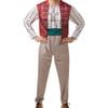 Aladdin Live Action Halloween Costume Adult Disney Fancy Dress Top Pants Hat Red Colour, Extra large