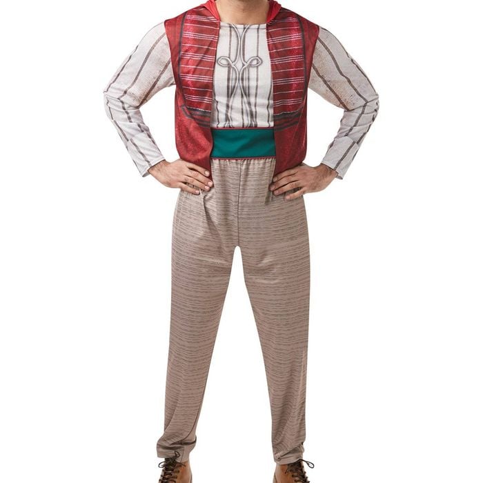 Aladdin Live Action Halloween Costume Adult Disney Fancy Dress Top Pants Hat Red Colour, Extra large