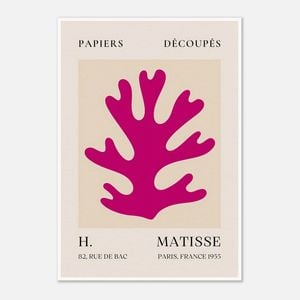Galrie Papiers Découpés H. Matisse Art Print Pink Foliage (1955), Poster Only, A2 42 x 60cm (16 x 24inch)