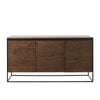 Modern Furniture RIVOLI Sideboard Buffet 155cm -  Smoked Oak / Black