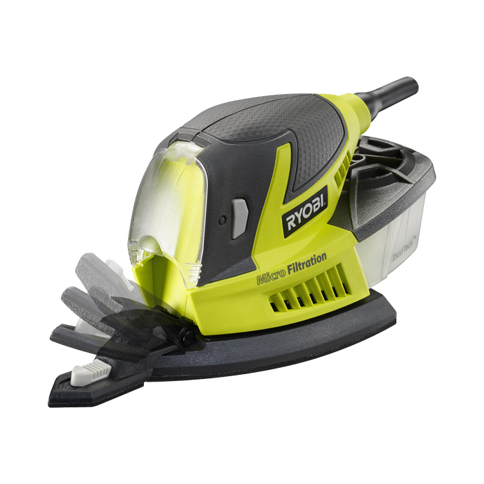 Ryobi 100W Palm Sander With Bag RPS100-S