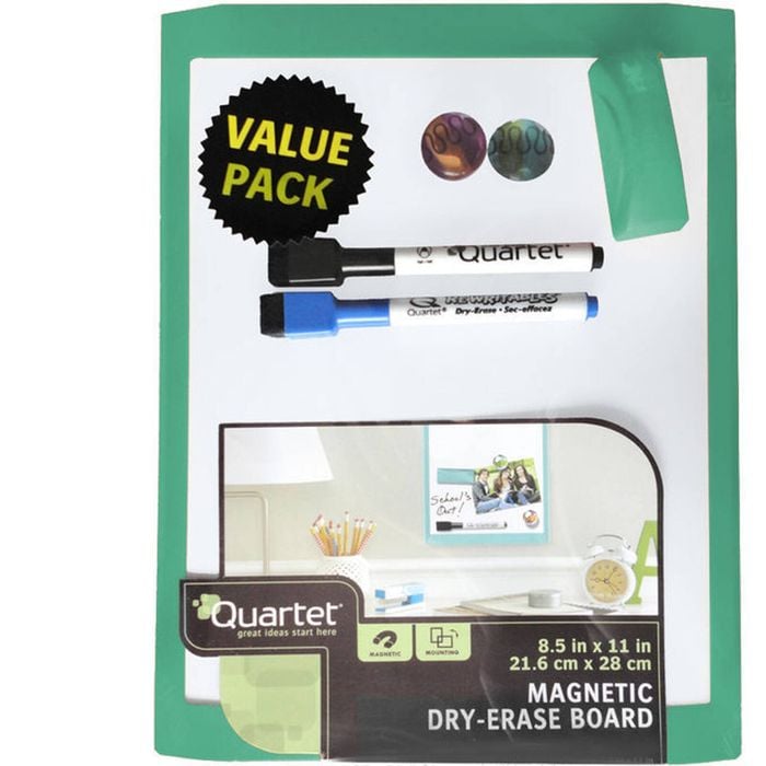 Portable Magnetic White Board 28x21.6cm Green Wall Mountable Includes 2 X Marker