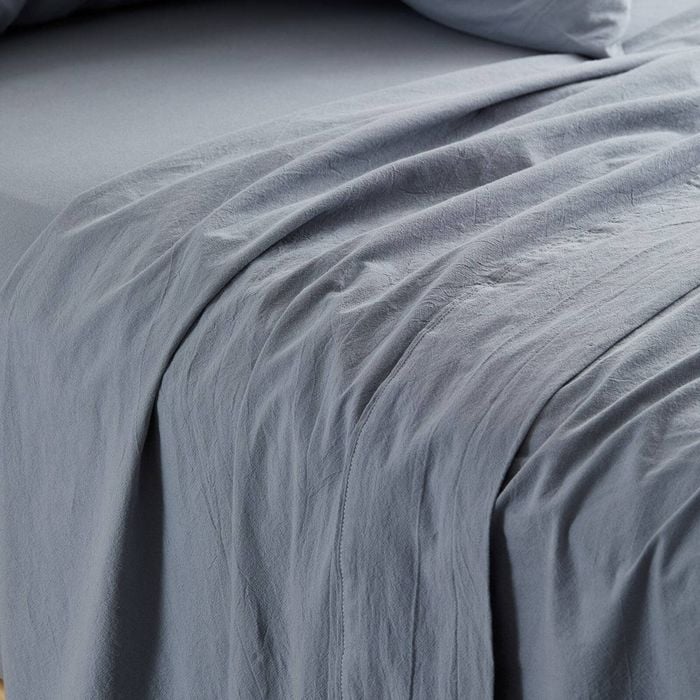 MyHouse Stonewash Flat Sheet 285X260cm 100% Cotton - Petrol - King