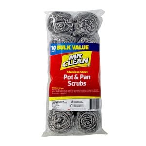 Mr Clean Silver Pot And Pan Scrubs - 10 Pack