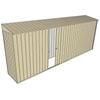 Build-a-Shed 0.8 x 5.2 x 2m Skillion Shed with Single Sliding Side Door - Cream