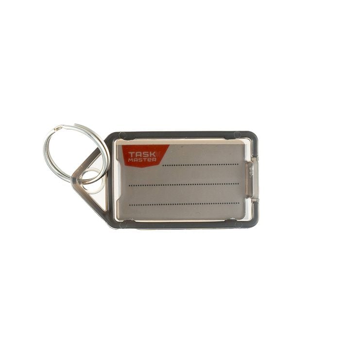 Taskmaster 56 x 29 x 6mm Black Key Tags - 50 Pack