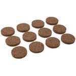 Felt Gard 13mm Round Cork Adhesive Bumpers - 12 Pack