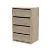 Flexi Storage Wardrobe 510 x 817 x 400mm Oak 4 Drawer Unit