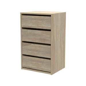 Flexi Storage Wardrobe 510 x 817 x 400mm Oak 4 Drawer Unit