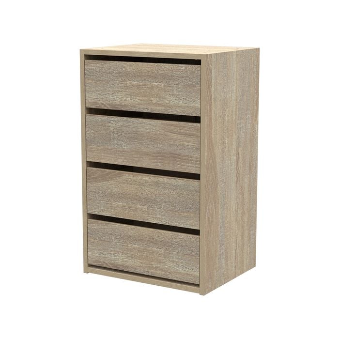 Flexi Storage Wardrobe 510 x 817 x 400mm Oak 4 Drawer Unit