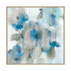 Artey | Forget Me Not II - Framed Canvas - Natural Frame - 64 x 64cm