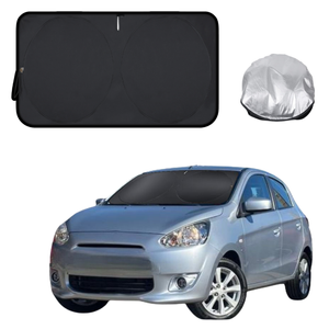 Front Windscreen Sun Shade for Mitsubishi Mirage 2012 - Current LA - Standard 150 x 85 cm - Black