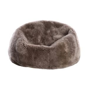 Huxford Grove The Gulgong Sheepskin Long Wool Bean Bag - Vole