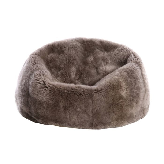 Huxford Grove The Gulgong Sheepskin Long Wool Bean Bag - Vole
