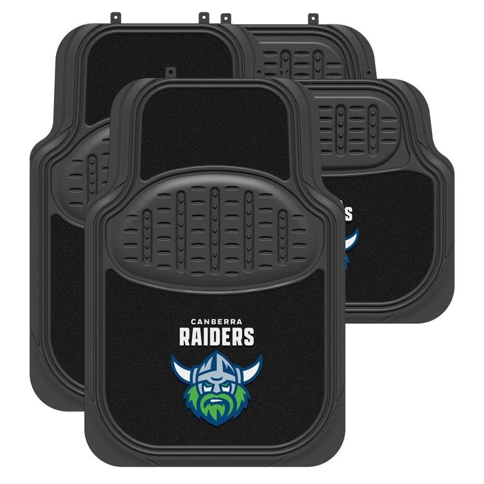 Canberra Raiders Official Nrl Universal Rubber Car Floor Mats Carpet New Logo