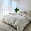 King Quilt Cover Set – 100% Cotton – Doona Cover Set (Brown\Beige\White)
