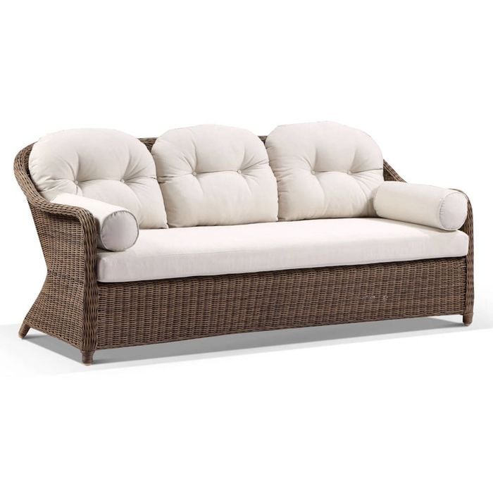 Plantation Outdoor Wicker 3 Seater Rattan Lounge