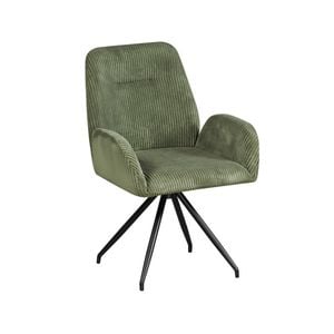 Dining Chairs Fabric Seat with Iron Legs