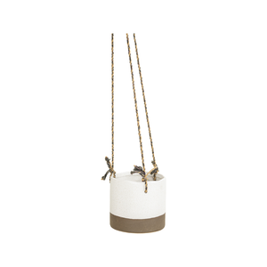 Moda 16cm Beige Ceramic Hanging Planter - Beige