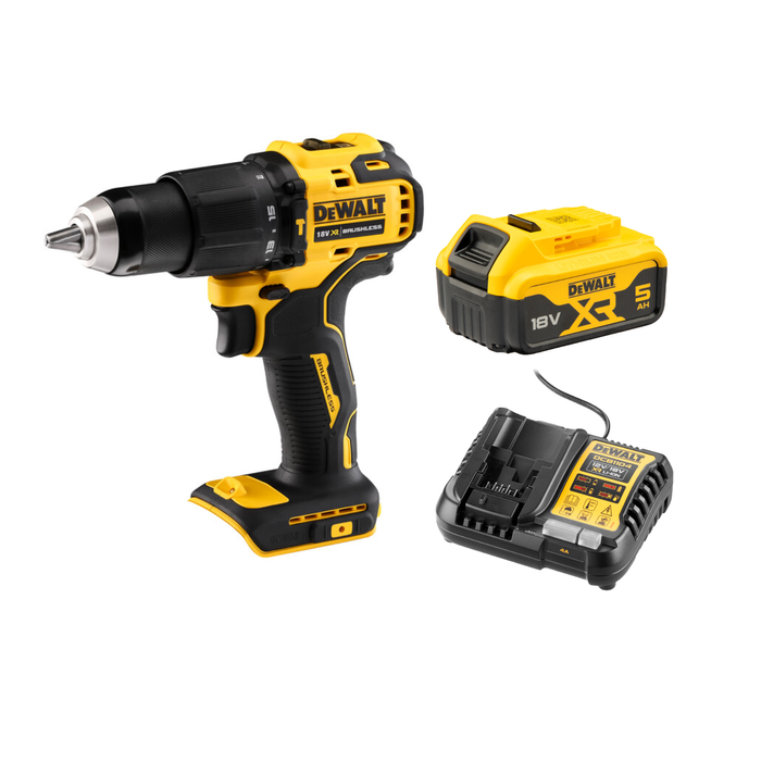 DeWALT 18V 5Ah XR Li-Ion Brushless Hammer Drill Driver Kit