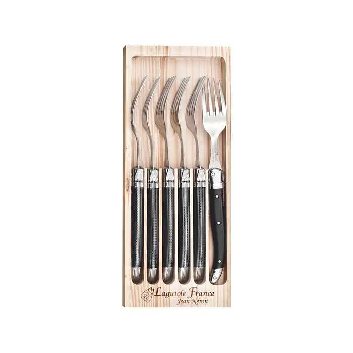 Laguiole Jean Neron 6pc. Fork Set - Black