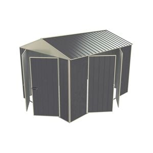Build-a-Shed 2.3 x 3.0 x 2.3m Gable Double Hinged Side Doors Shed - Grey