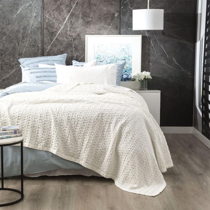 Renee Taylor Lexico Cotton Waffle Blanket