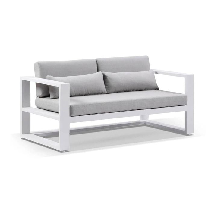 Santorini 2 Seater Outdoor Aluminium Lounge