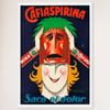 Galrie Cafiaspirina Saca el Dolor Vintage Advertising Poster Retro Wall Art, White Frame, A2 42 x 60cm (16 x 24inch)