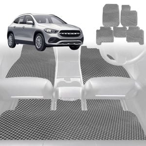 6D Diamond Car Floor Mats for Mercedes-Benz GLA SUV (H247)2020-Current-Full Set-Grey-Outback GT