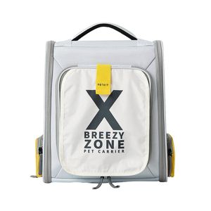 Petkit 43cm Breezy Xzone Pet Dog/cat Carrier Travel Portable Bag Grey Yellow