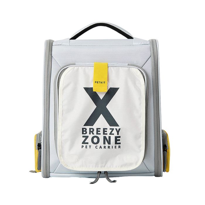 Petkit 43cm Breezy Xzone Pet Dog/cat Carrier Travel Portable Bag Grey Yellow