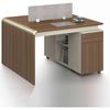Modern Furniture ANDERSON 2 People Back to Back Workstation 120cm Hazelnut&Beige