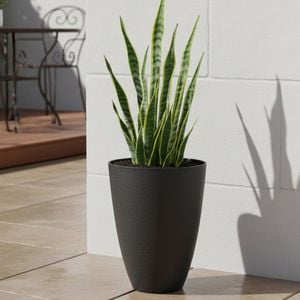 EDEN 40cm Black Tall Faux Planter