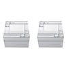 2PK Gibson Gifts Mirror Crystal Jewellery Box 12cm Square White
