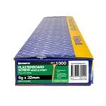 Bremick Collated Plasterboard Screw 6g x 32mm Yellow Zinc Course Thread - 1000 Pack