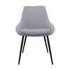 Alfie 4pcs Set Dining Chair Premium Fabric Upholstery Light Grey