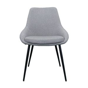 Alfie 4pcs Set Dining Chair Premium Fabric Upholstery Light Grey