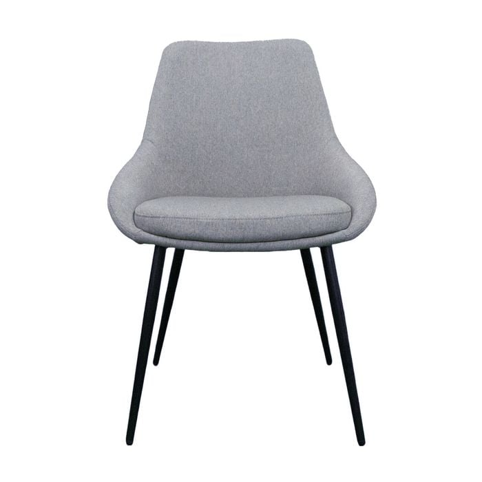 Alfie 4pcs Set Dining Chair Premium Fabric Upholstery Light Grey