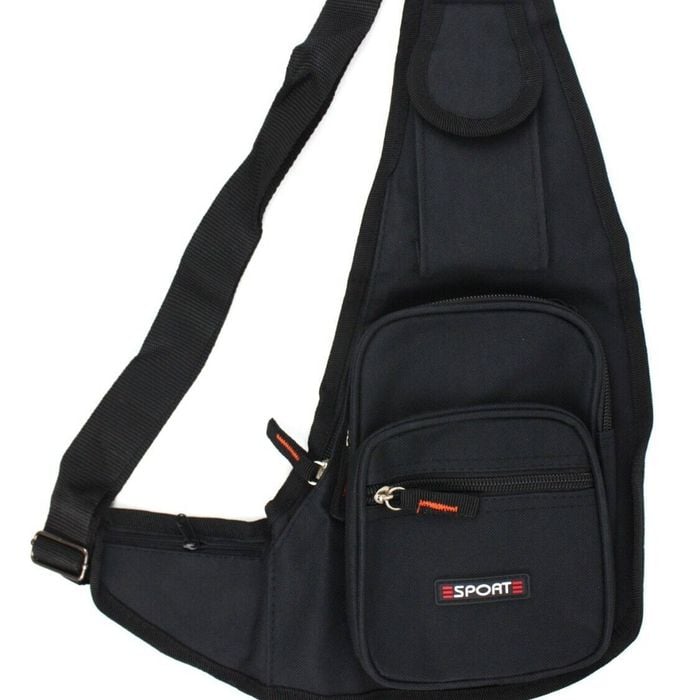 Black Crossbody  Sling Shoulder Bag Chest Travel Sport Backpack Pack