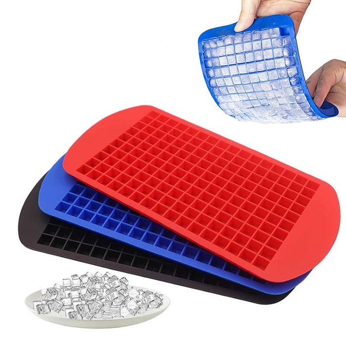 Catzon 3 Pcs Mini Ice Cube Trays Silicone Easy Release for Cocktails & Drinks (Set A)